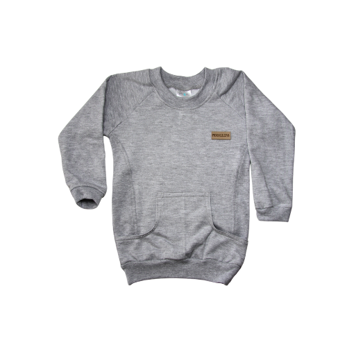 Raglan Chaser Top Grey Melange