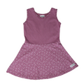 Mauve Tic tac summer twirl dress - sleeveless (Plain front)