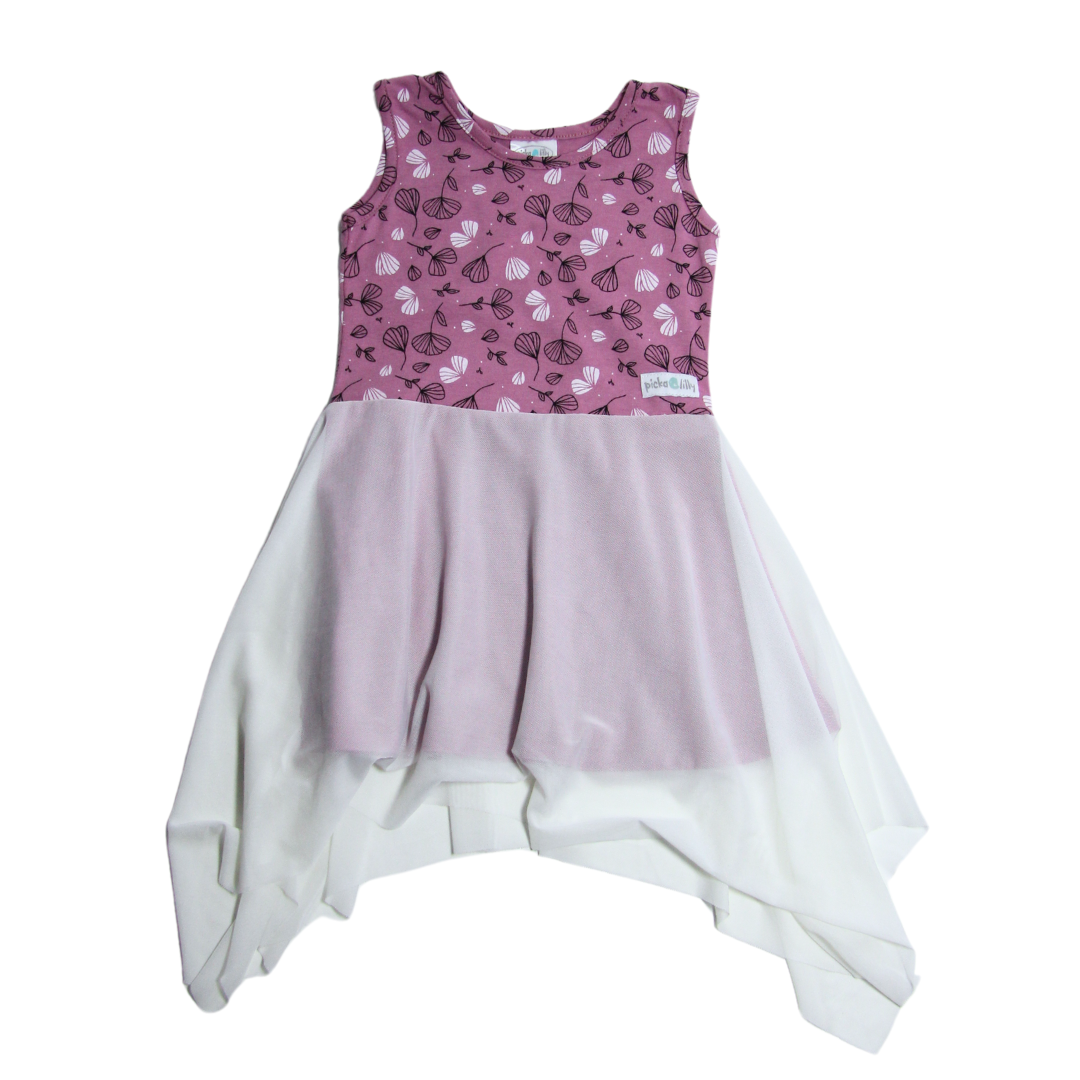 Mauve floral princess dress