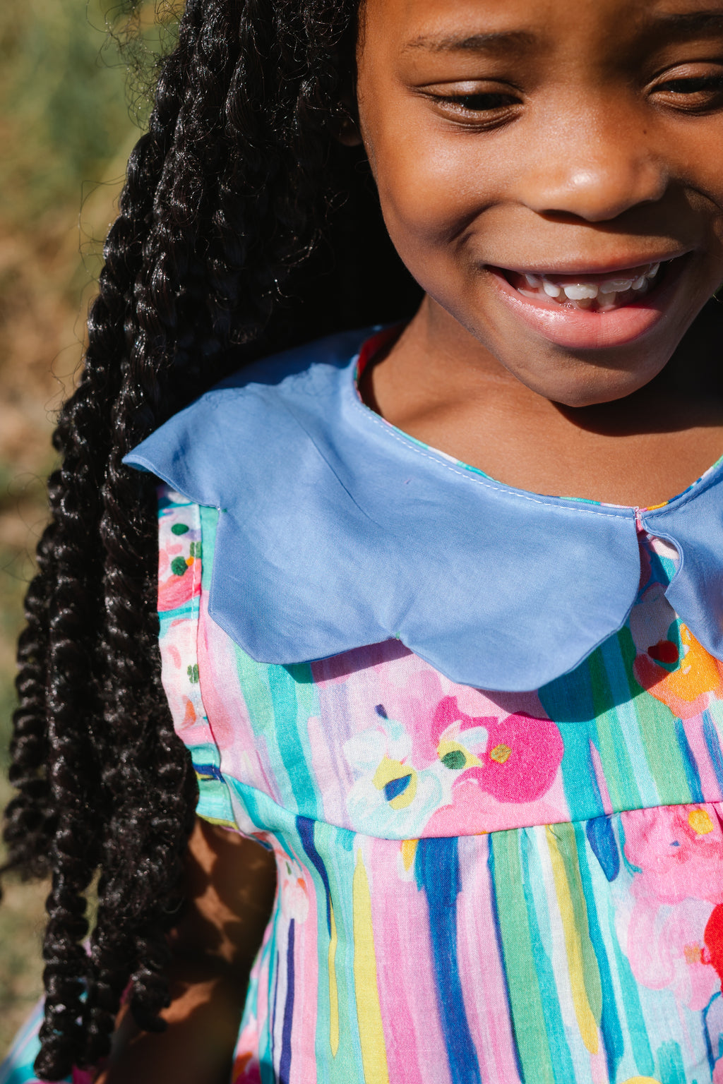 Girls Collar Flower Painting print