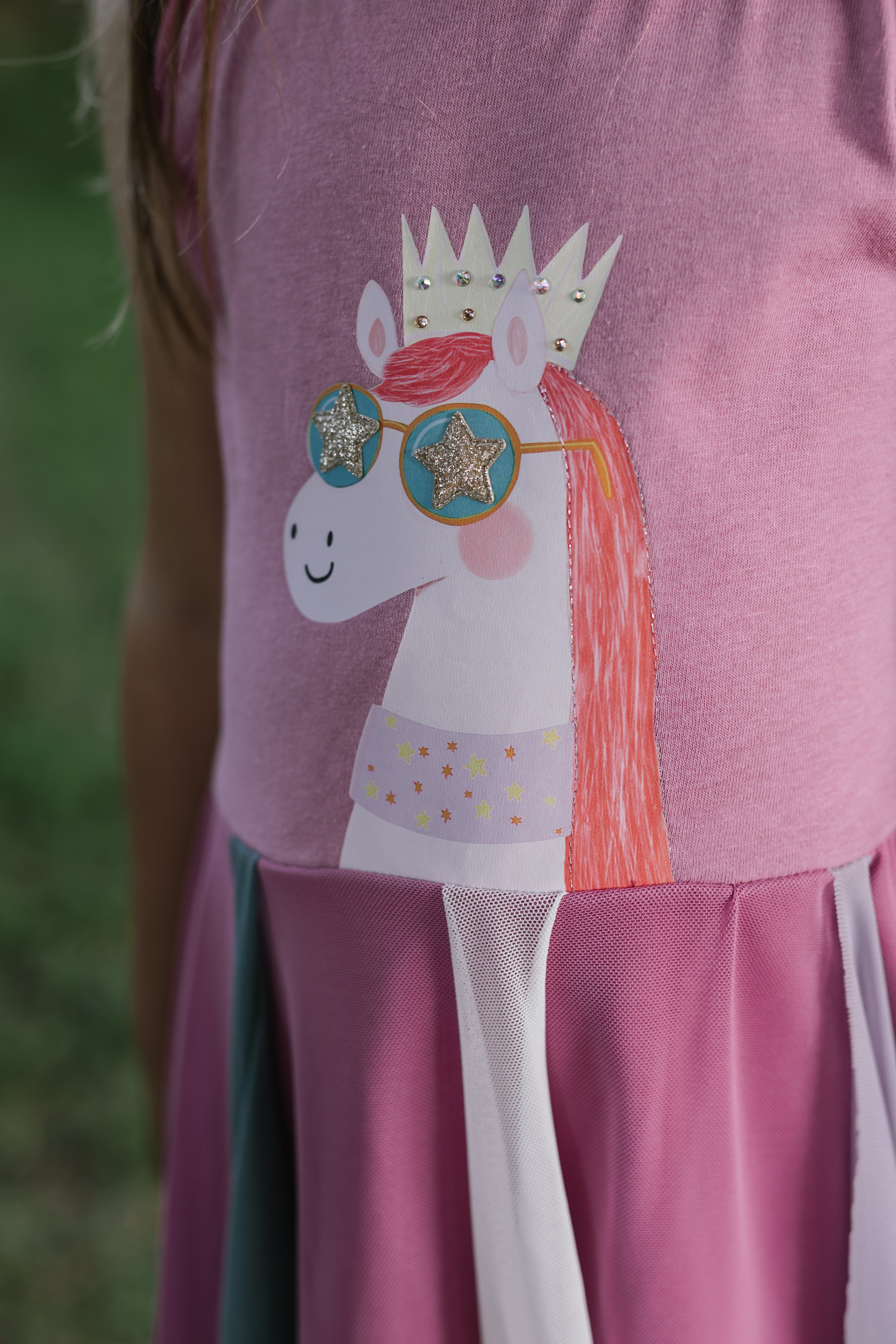 Girls Princess Dress Orchid Magical Pony print