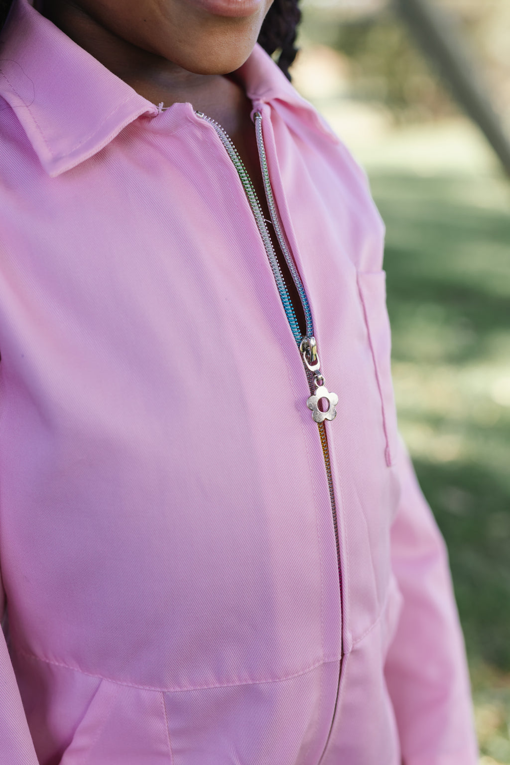 Overalls Light Pink print