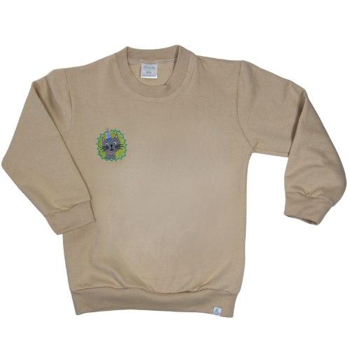 Embroidered Stone Top - Cat in frame