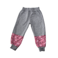 Grey Melange with Seapink Floral Block pants