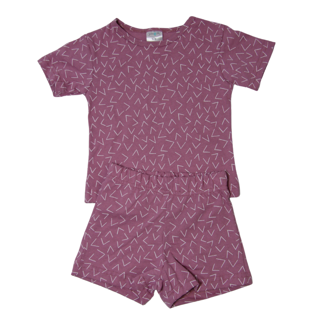 Girls mauve tictac pajama sets