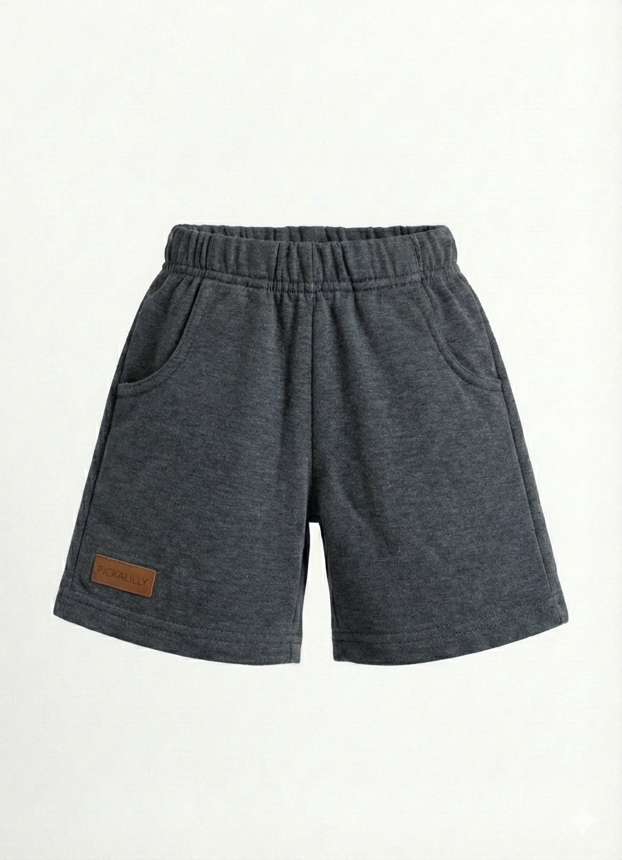 Boys Shorts Charcoal Melange