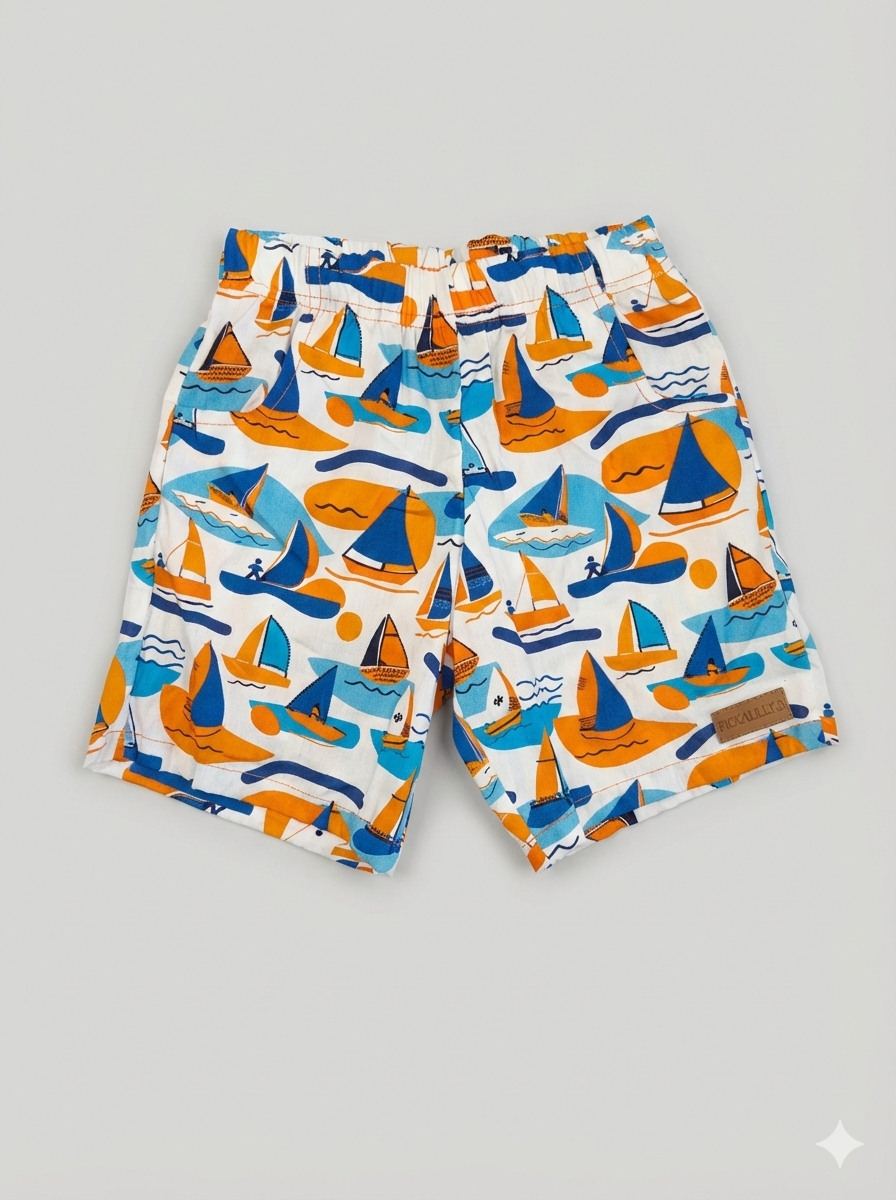 Boys Shorts Boats print