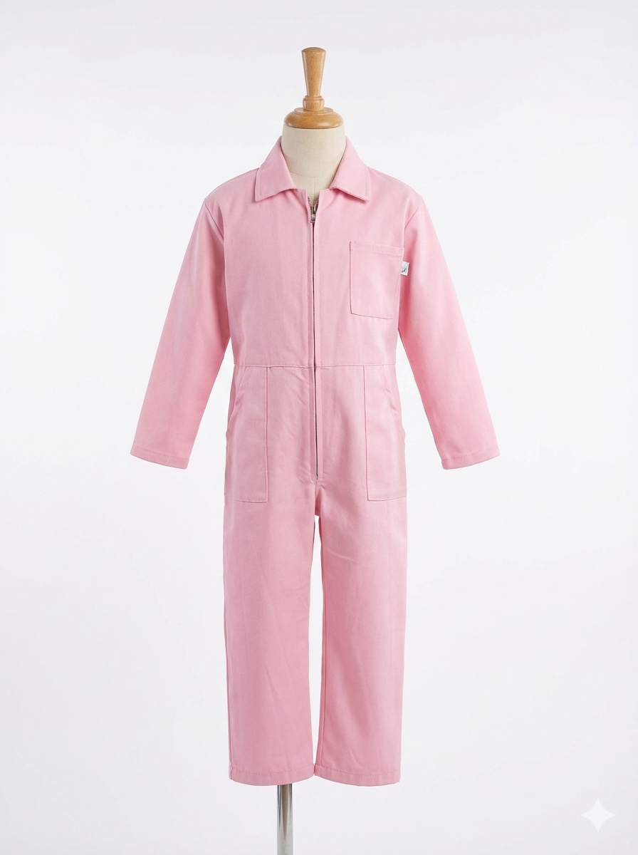 Overalls Light Pink print