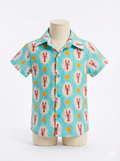 Boys Button Shirt Lobster print