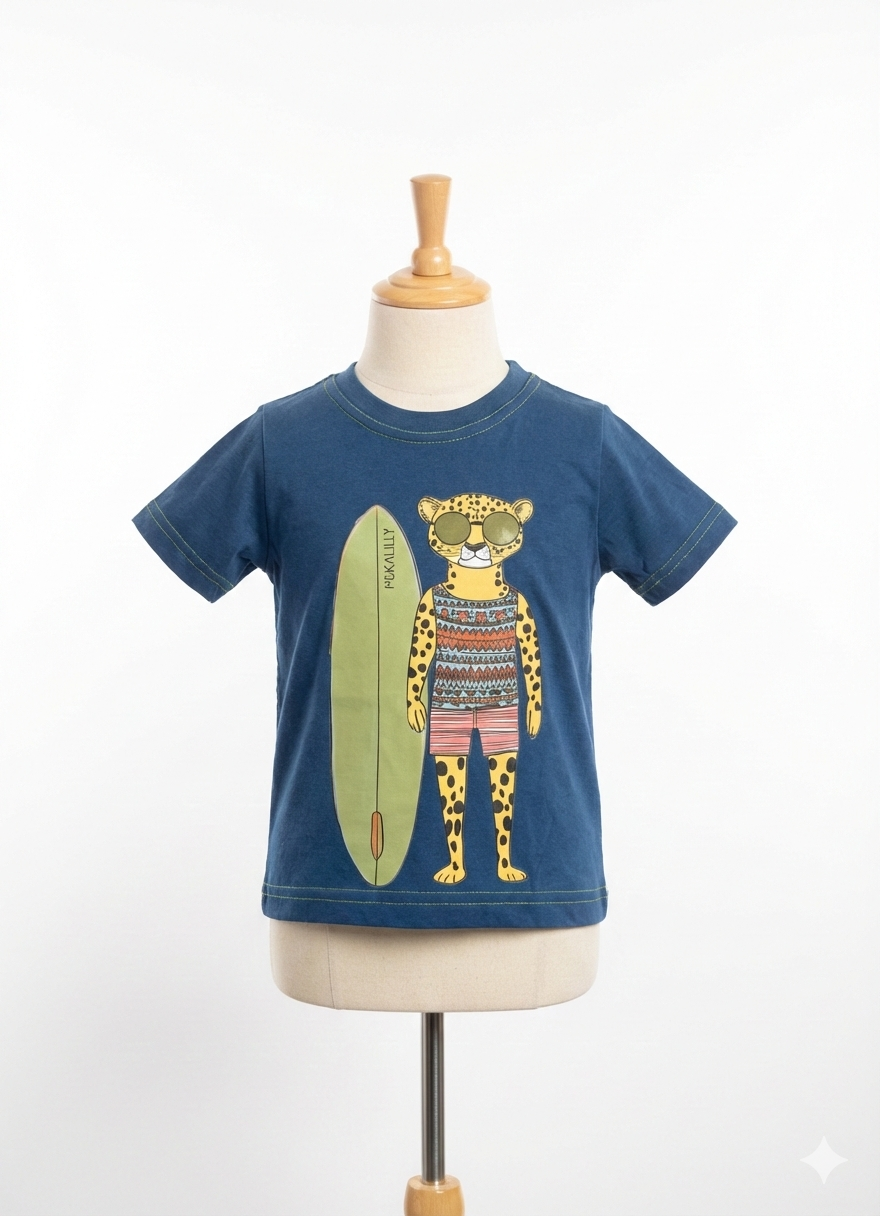 Boys T Shirts Surfboard Cheetah print