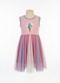Girls Princess Light pink and lavender Ice Cream print