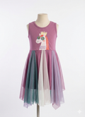 Girls Princess Dress Orchid Magical Pony print