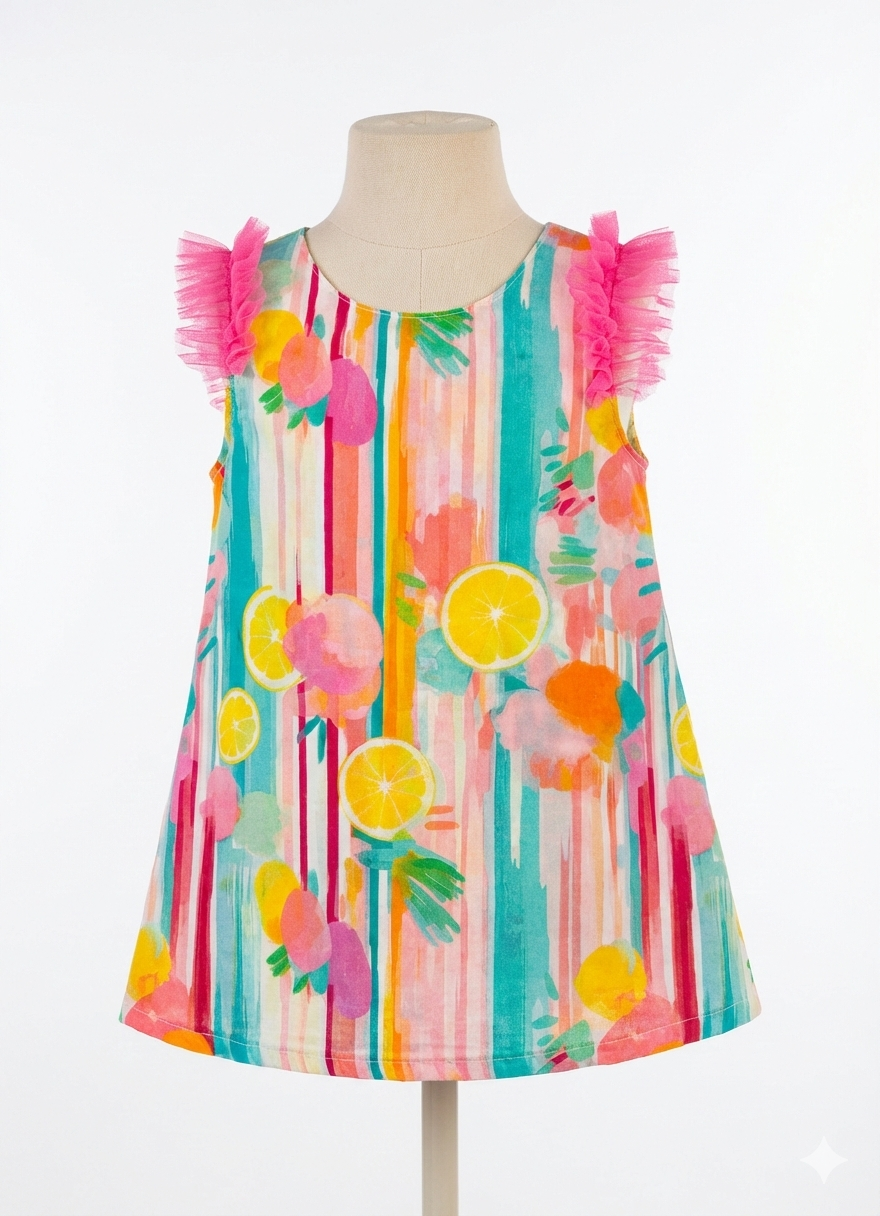 Girls Summer Lemonade print