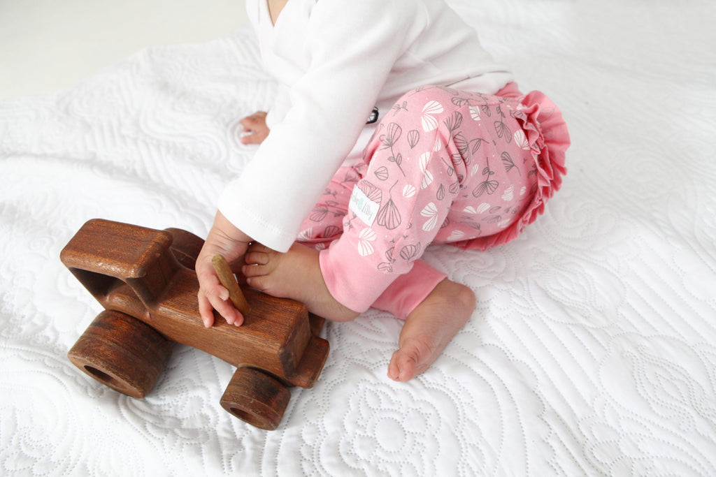 Sea pink floral harem pants