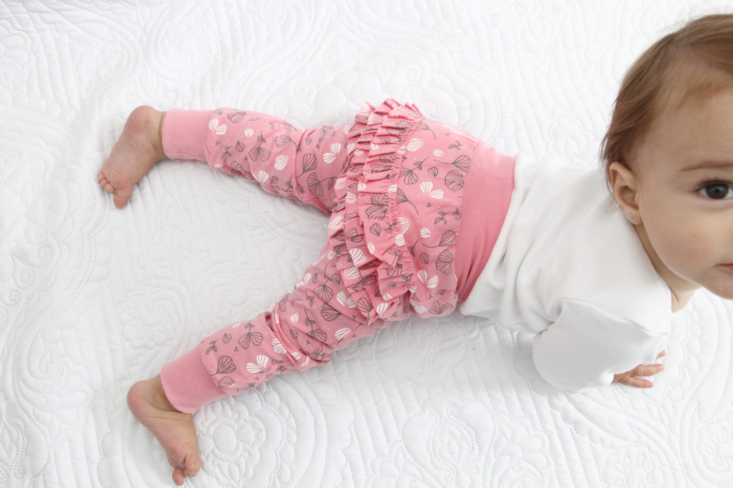 Sea pink floral harem pants