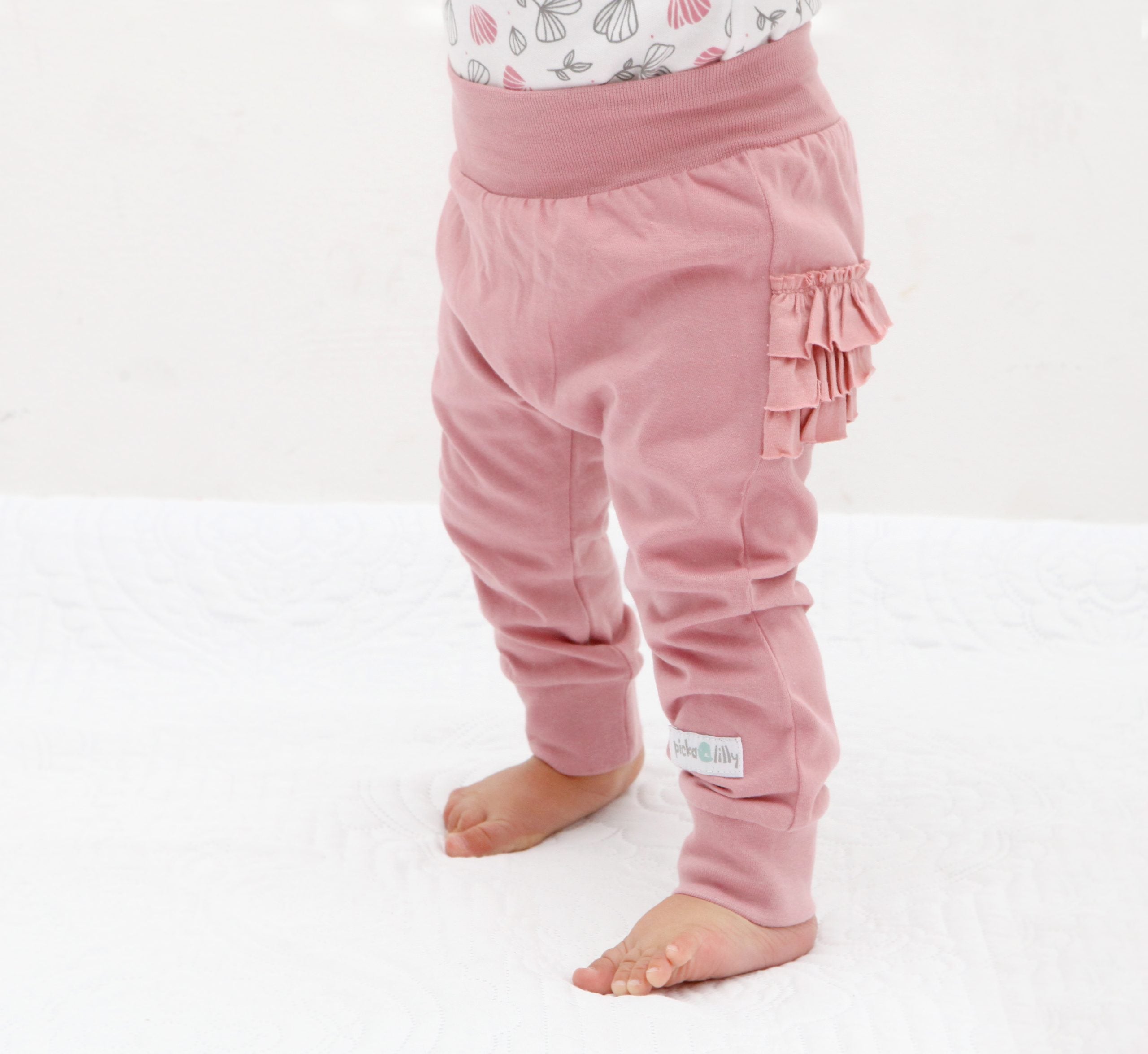 Sea pink floral harem pants