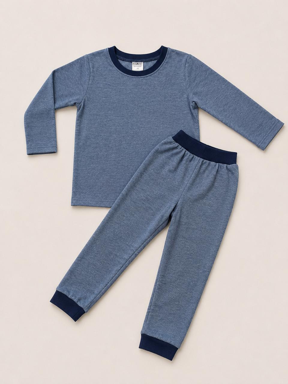 100% Cotton Boy Pajama Set Bundle (2-Pack) Navy Earth & Melange