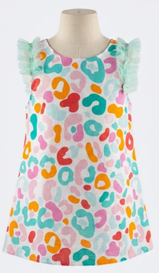 Girls Summer Colourful Cheetah print