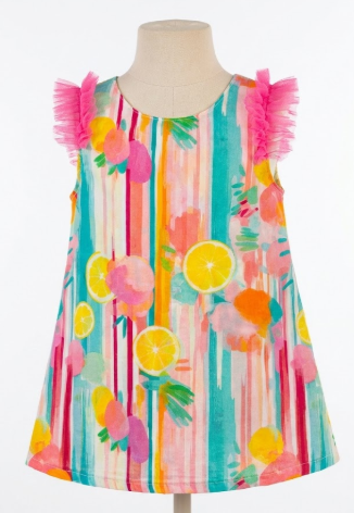 Girls Summer Lemonade print