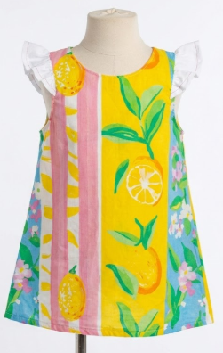 Girls Summer Lemons print