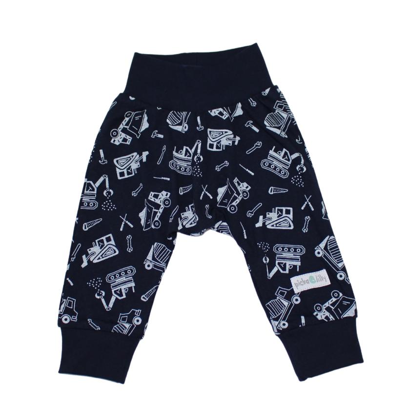 Navy earthmover harem pants