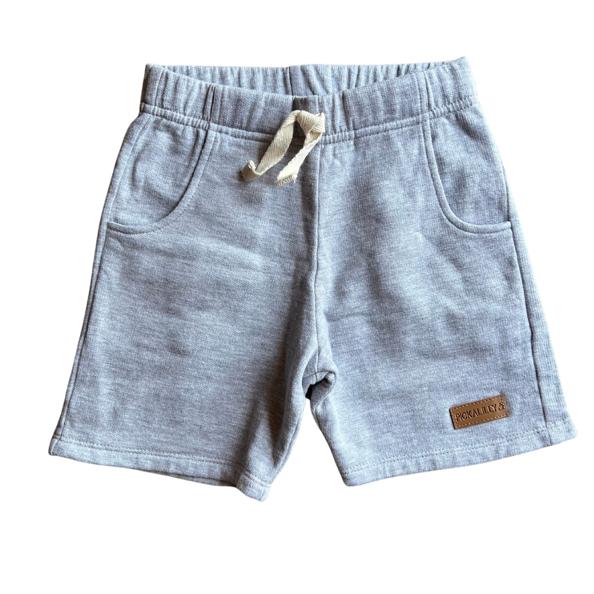 Boys plain grey melange shorts