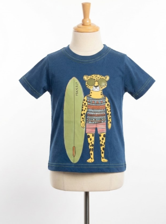 Boys T Shirts Surfboard Cheetah print