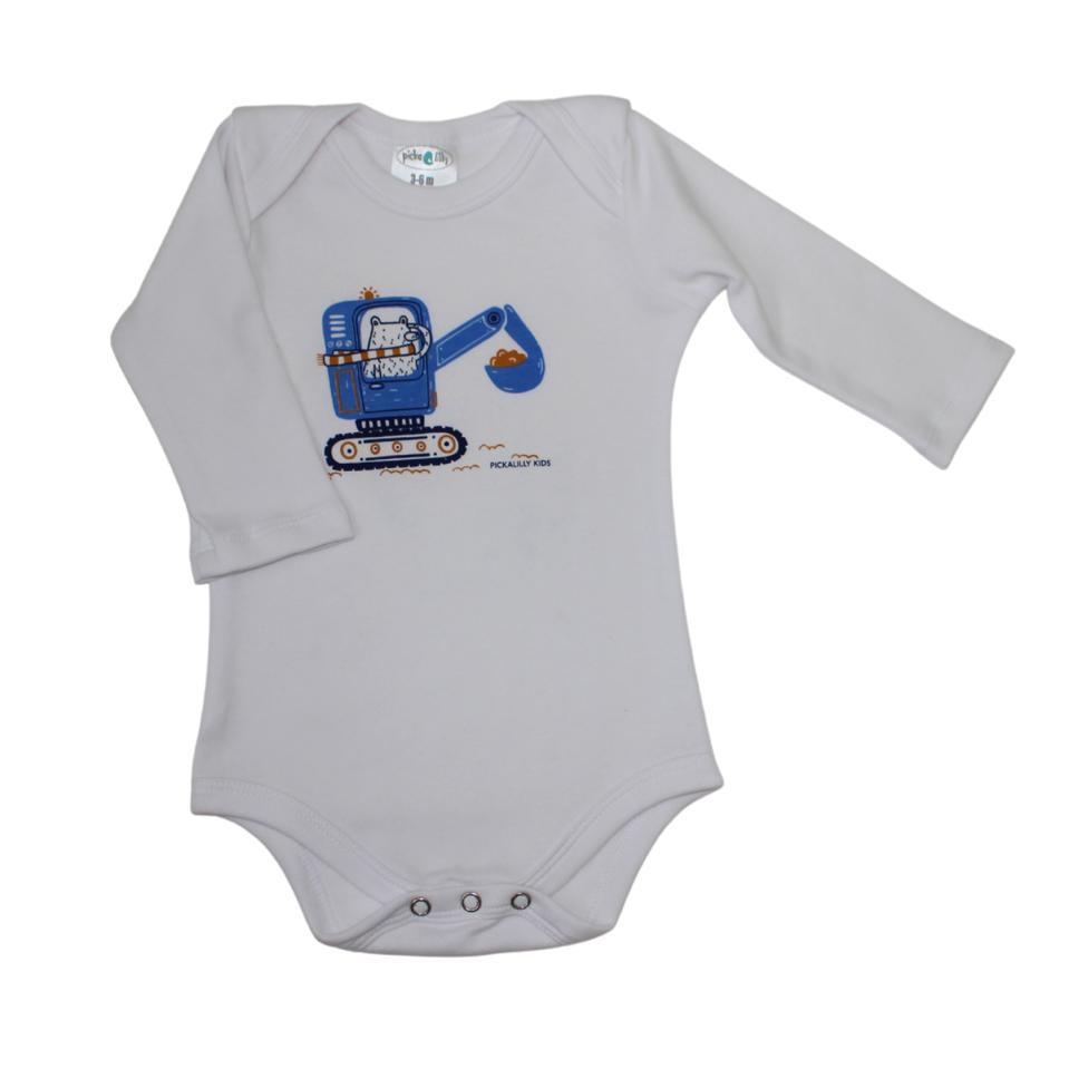 White vest with diggy bear print winter vest