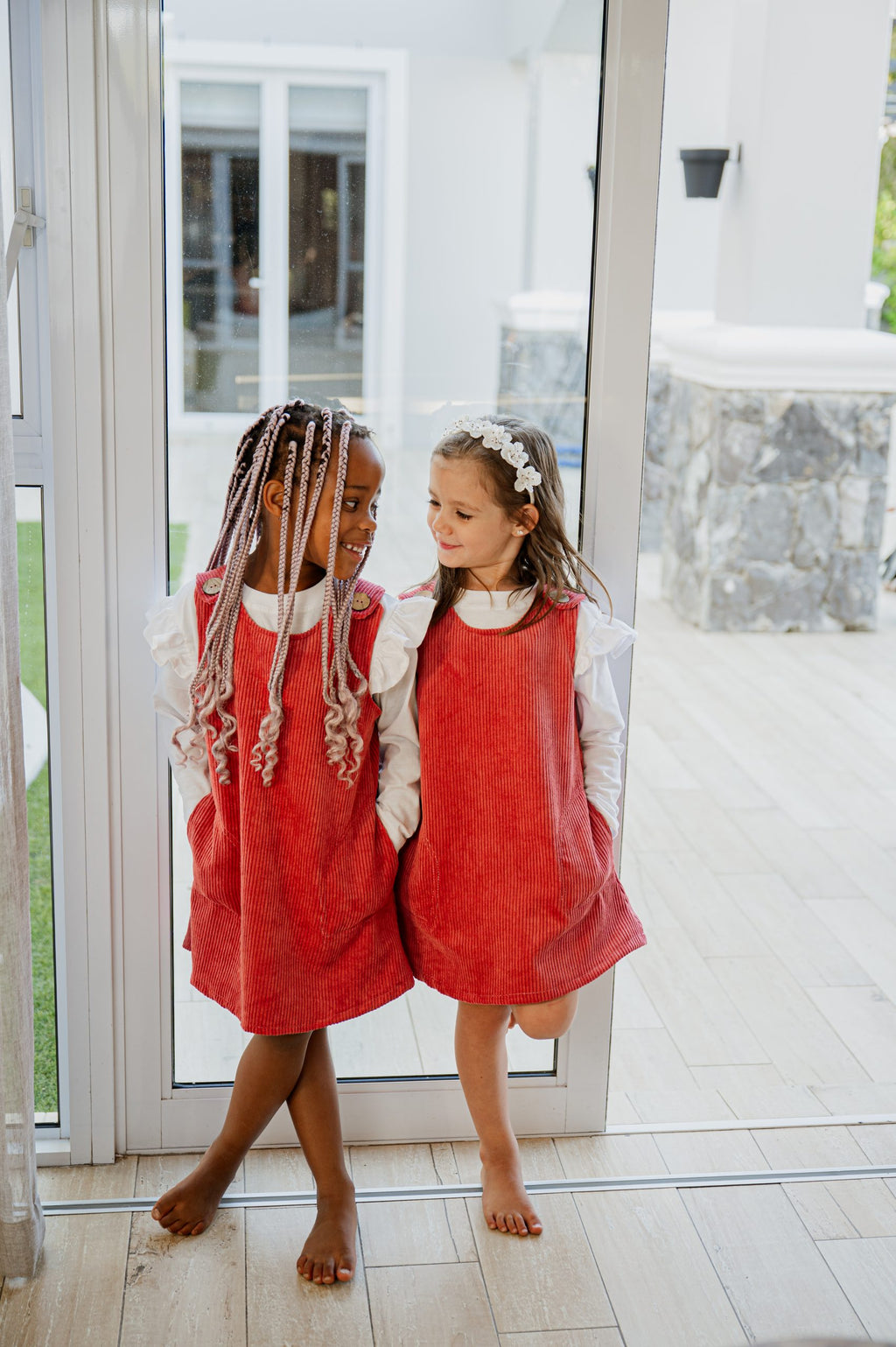 Candy Apple Pinafore (only available in Mustard Yellow and Silvery Grey)