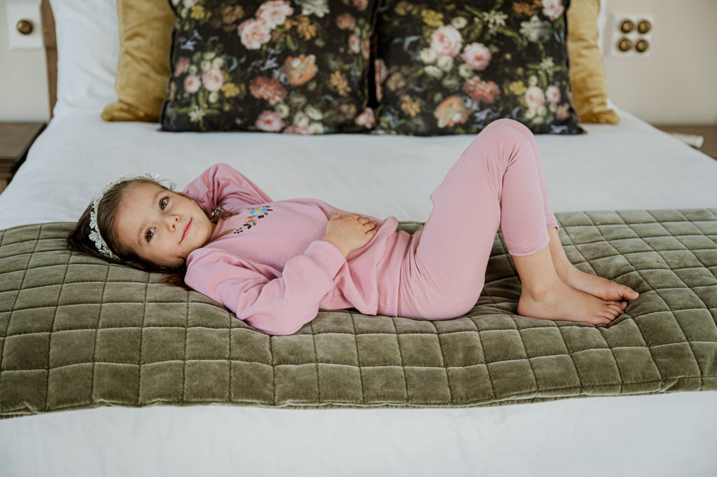 Girls Dusty Pink Leggings