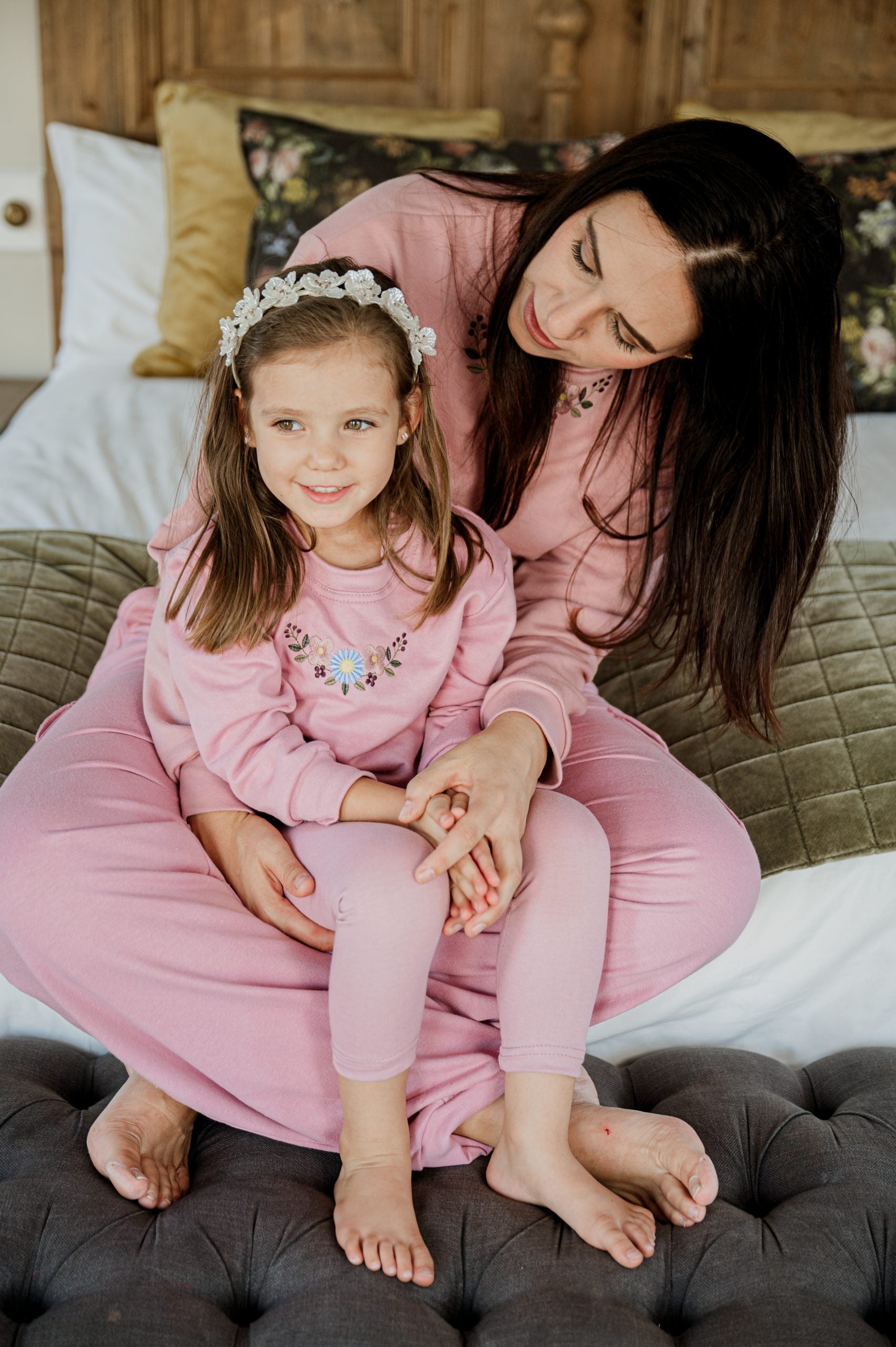 Girls Dusty Pink Leggings