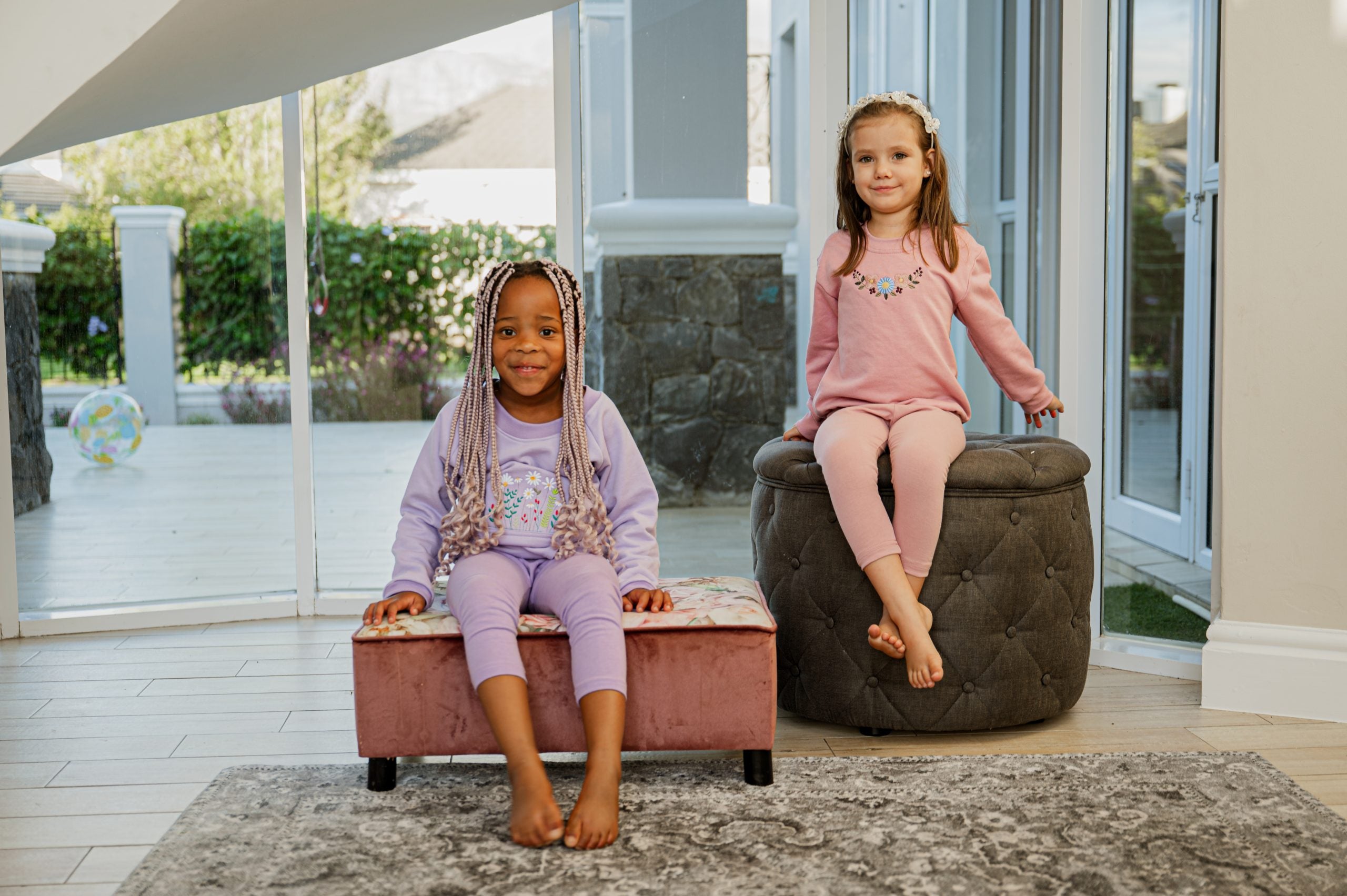 Raglan Chaser Top Lilac Flower Garden