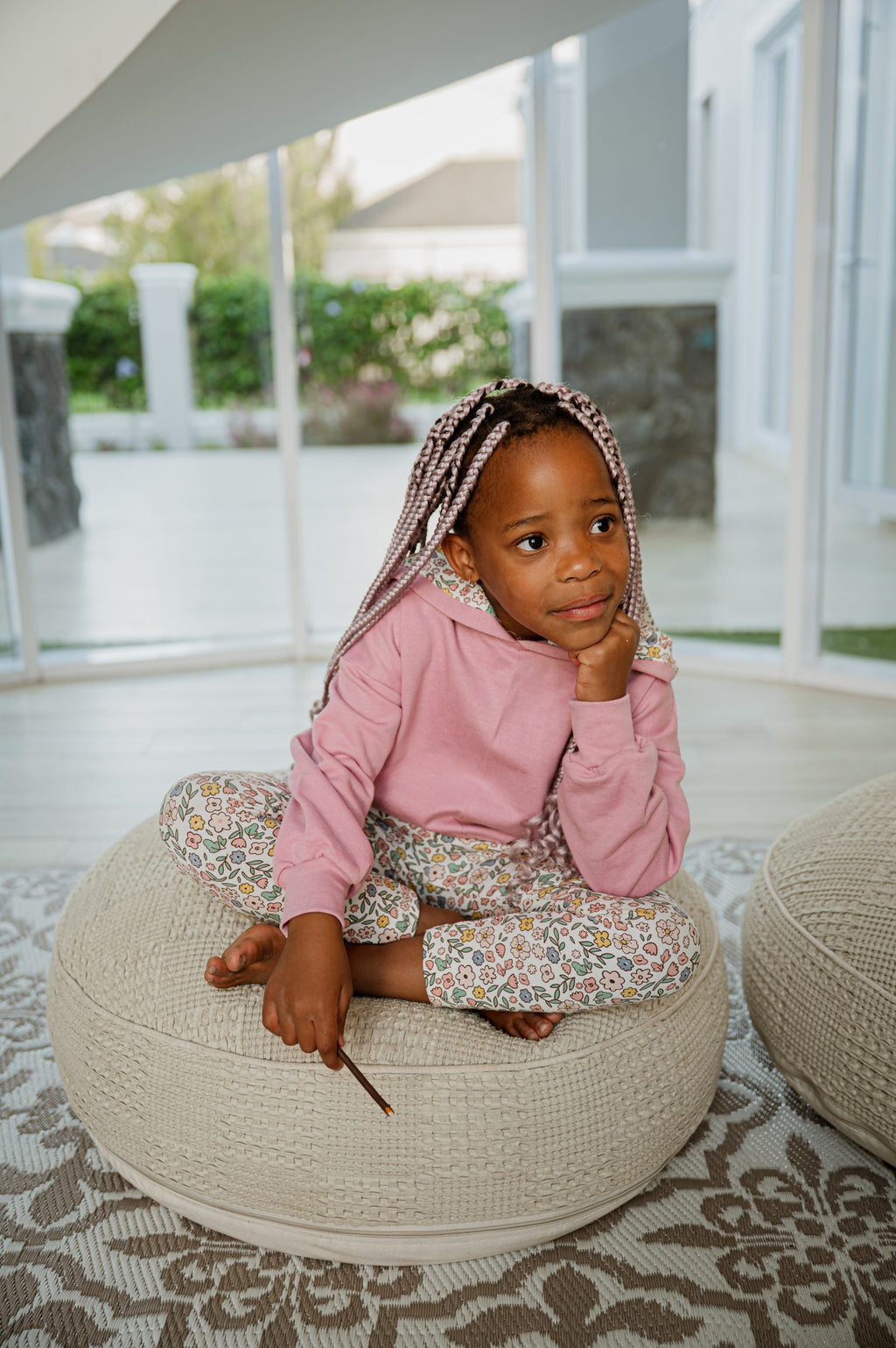 Girls Floral Leggings