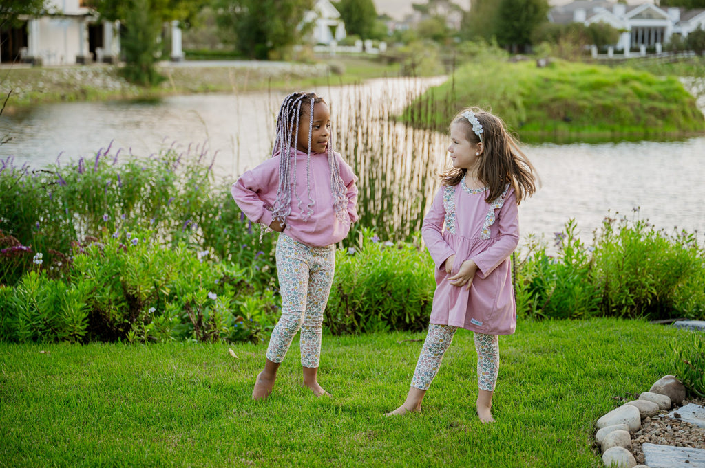 Girls Floral Leggings